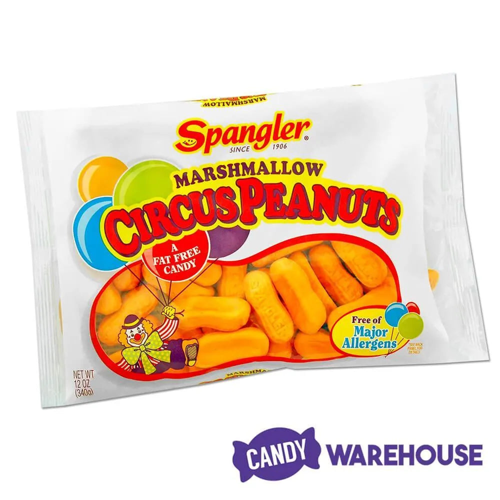 Marshmallow Circus Peanuts Candy: 12-Ounce Bag