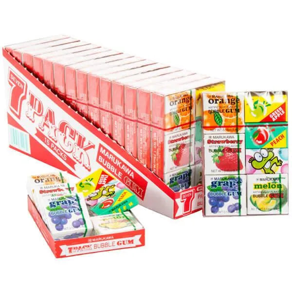 Marukawa Gum 7-Flavor Assortment Packs: 15-Piece Box