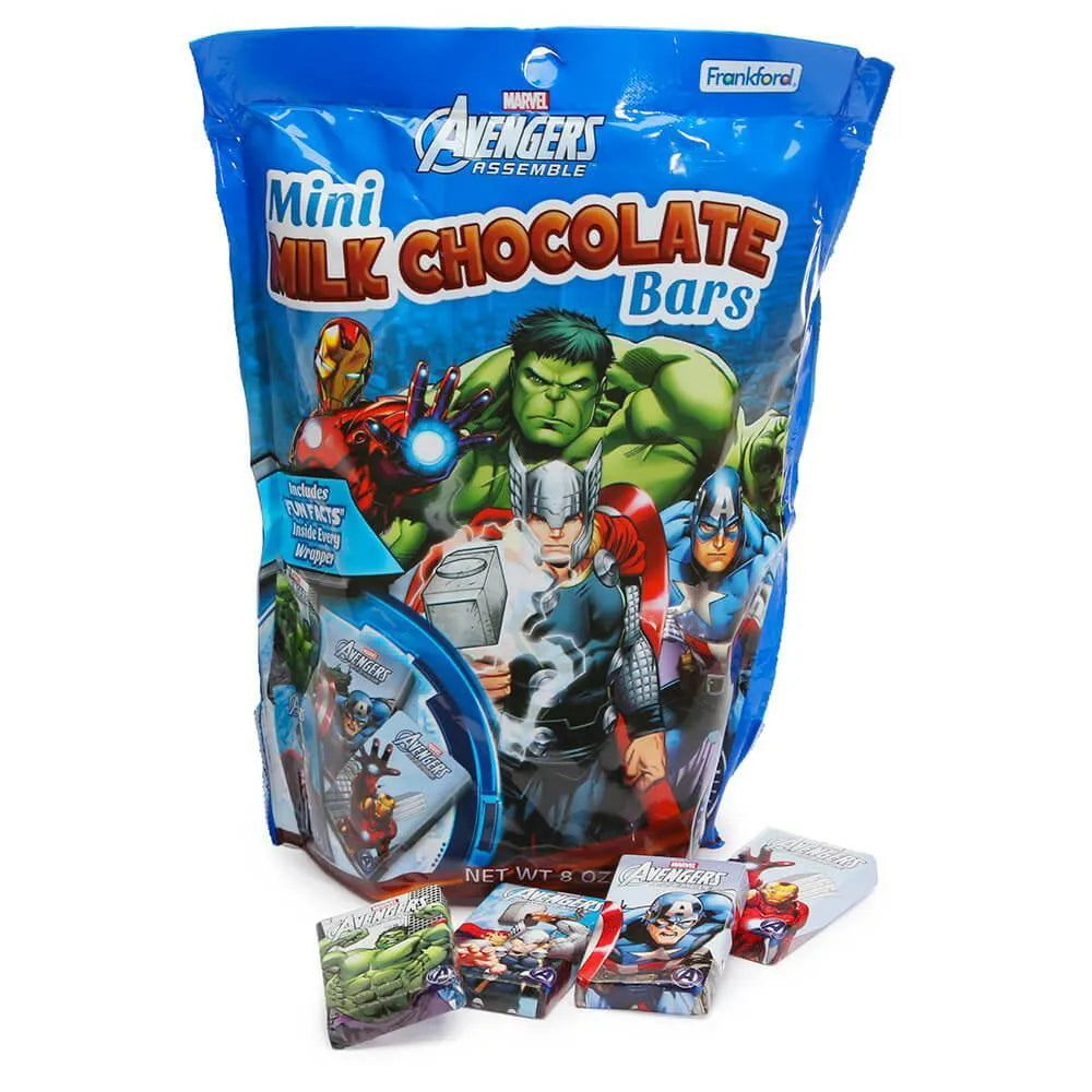 Marvel Avengers Mini Milk Chocolate Bars: 15-Piece Bag