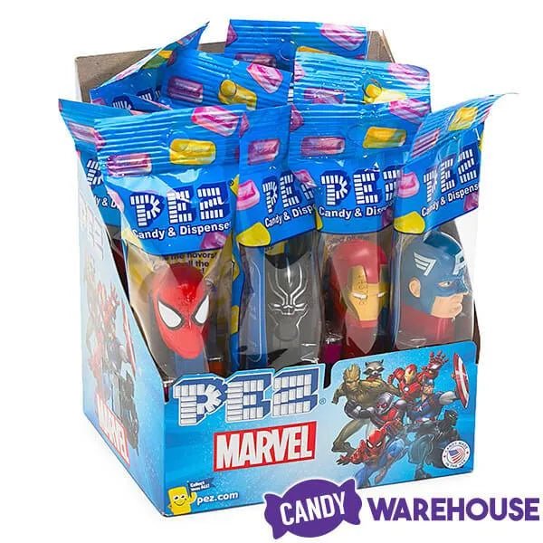 Marvel Avengers PEZ Candy Packs: 12-Piece Display