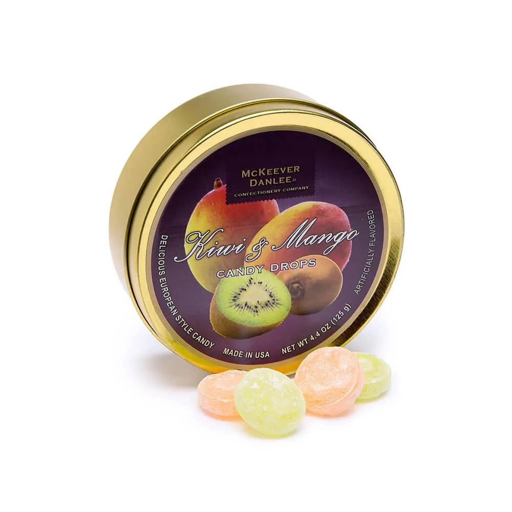 McKeever & Danlee Bon Bons Candy Tins - Mango & Kiwi: 6-Piece Box