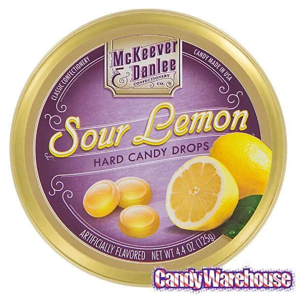 McKeever & Danlee Bon Bons Candy Tins - Sour Lemon: 6-Piece Box