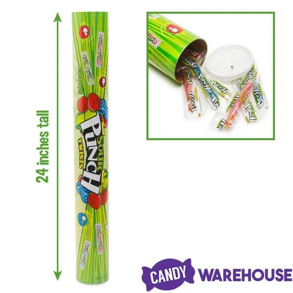 Mega Candy Super Tube Bank - Sour Punch: 6-Piece Case