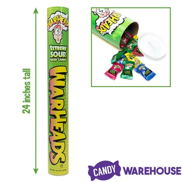 Mega Candy Super Tube Bank - WarHeads: 6-Piece Case