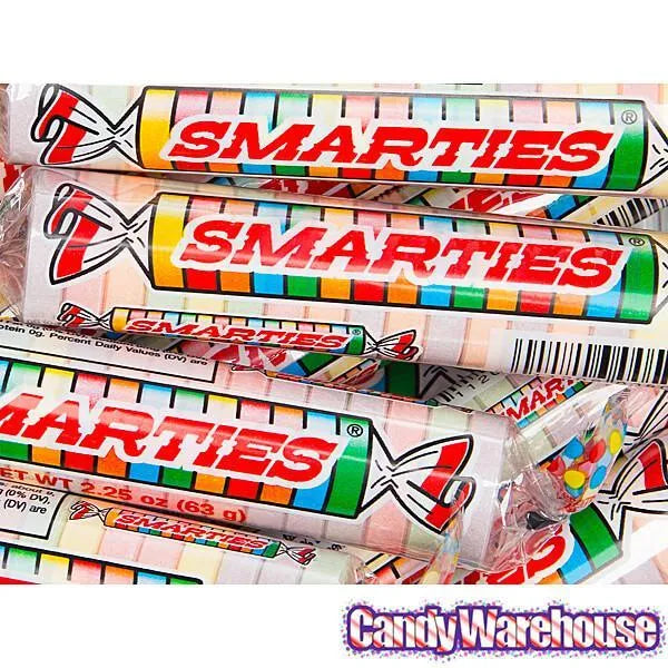 Mega Smarties Candy Rolls: 24-Piece Box