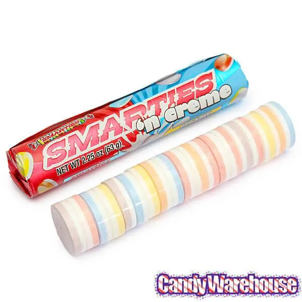 Mega Smarties 'n Creme Candy Rolls: 24-Piece Box