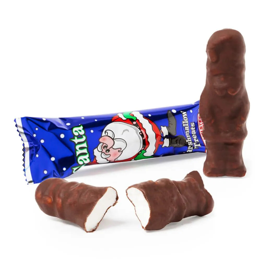 Melster Candies Chocolatey Covered Marshmallow Santas: 5-Piece Box