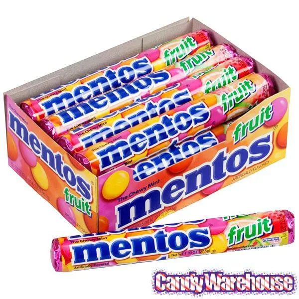 Mentos Candy Rolls - Fruit: 15-Piece Box