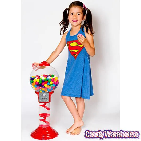 Metal 2-Foot Spiral Gumball Machine with Gumballs