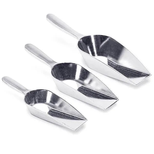 Metal Flat-Bottom Candy Scoops: 3-Piece Set