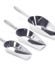 Metal Flat-Bottom Candy Scoops: 3-Piece Set