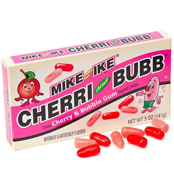 Mike and Ike Cherry and Bubb Candy 5-Ounce Packs: 12-Piece Box