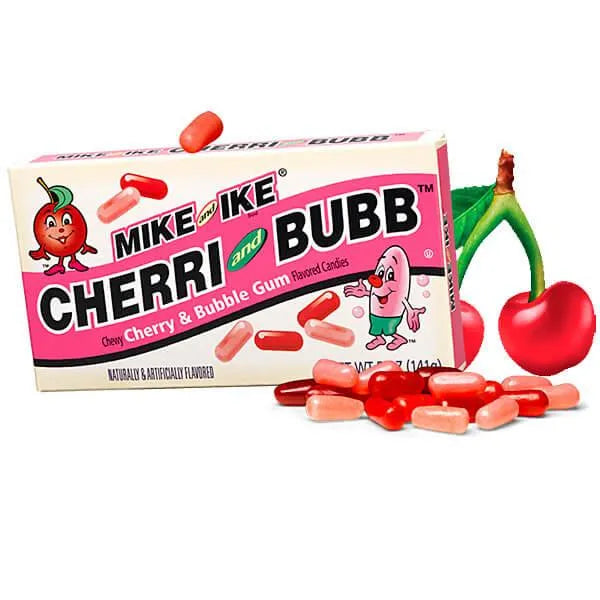 Mike and Ike Cherry and Bubb Candy 5-Ounce Packs: 12-Piece Box