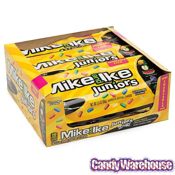 Mike and Ike Juniors Zours Candy 3.5-Ounce Packs: 18-Piece Box