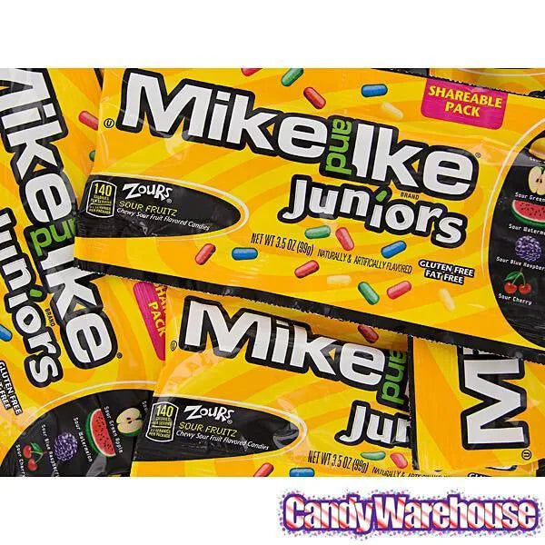 Mike and Ike Juniors Zours Candy 3.5-Ounce Packs: 18-Piece Box