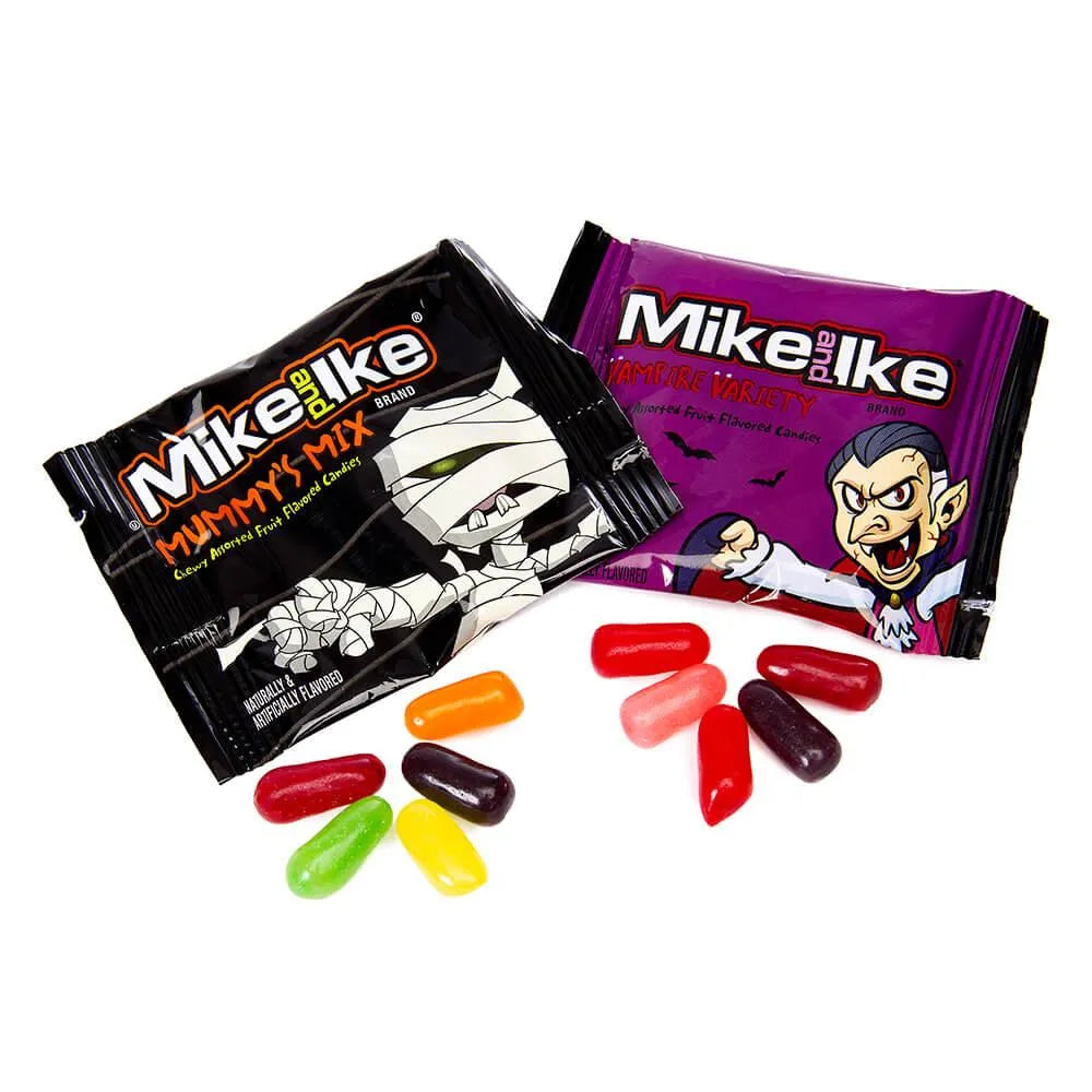 Mike and Ike Mummy Mix and Vampire Variety Halloween Candy Packs: 72-Piece Bag