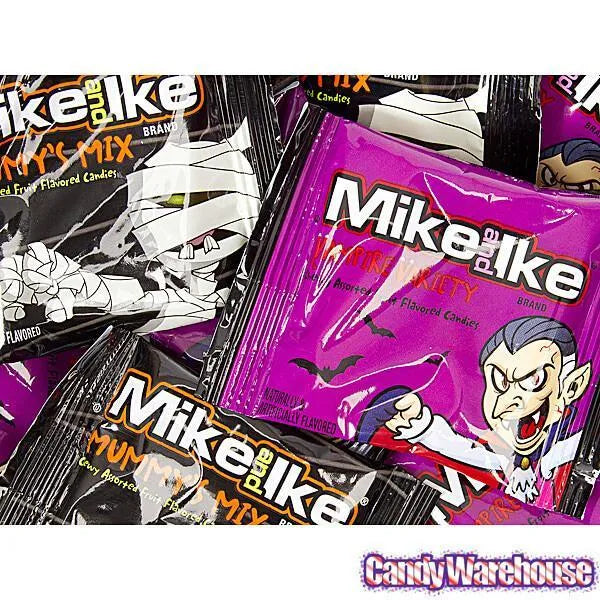 Mike and Ike Mummy Mix and Vampire Variety Halloween Candy Packs: 72-Piece Bag