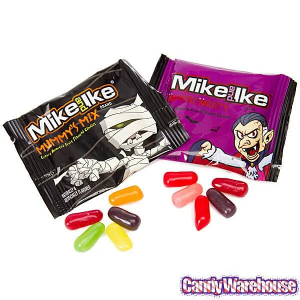 Mike and Ike Mummy Mix and Vampire Variety Halloween Candy Packs: 72-Piece Bag