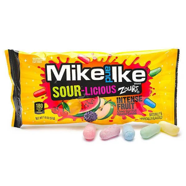 Mike and Ike Zours Candy 1.8-Ounce Packs: 24-Piece Box