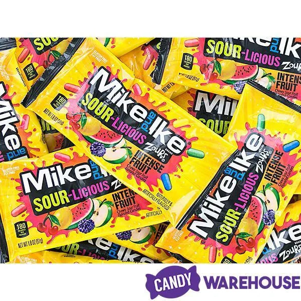 Mike and Ike Zours Candy 1.8-Ounce Packs: 24-Piece Box