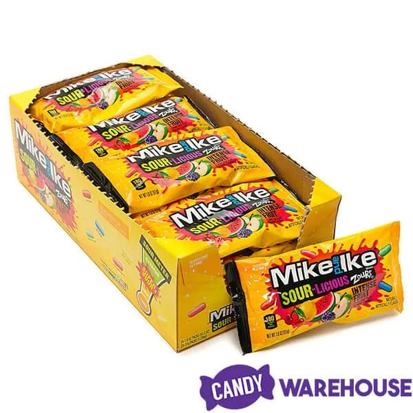 Mike and Ike Zours Candy 1.8-Ounce Packs: 24-Piece Box