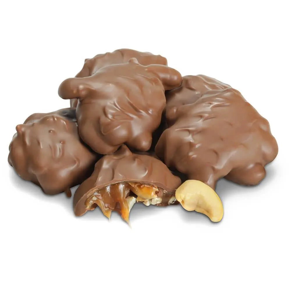 Milk Chocolate Caramel Nut Patties Candy: 25LB Case