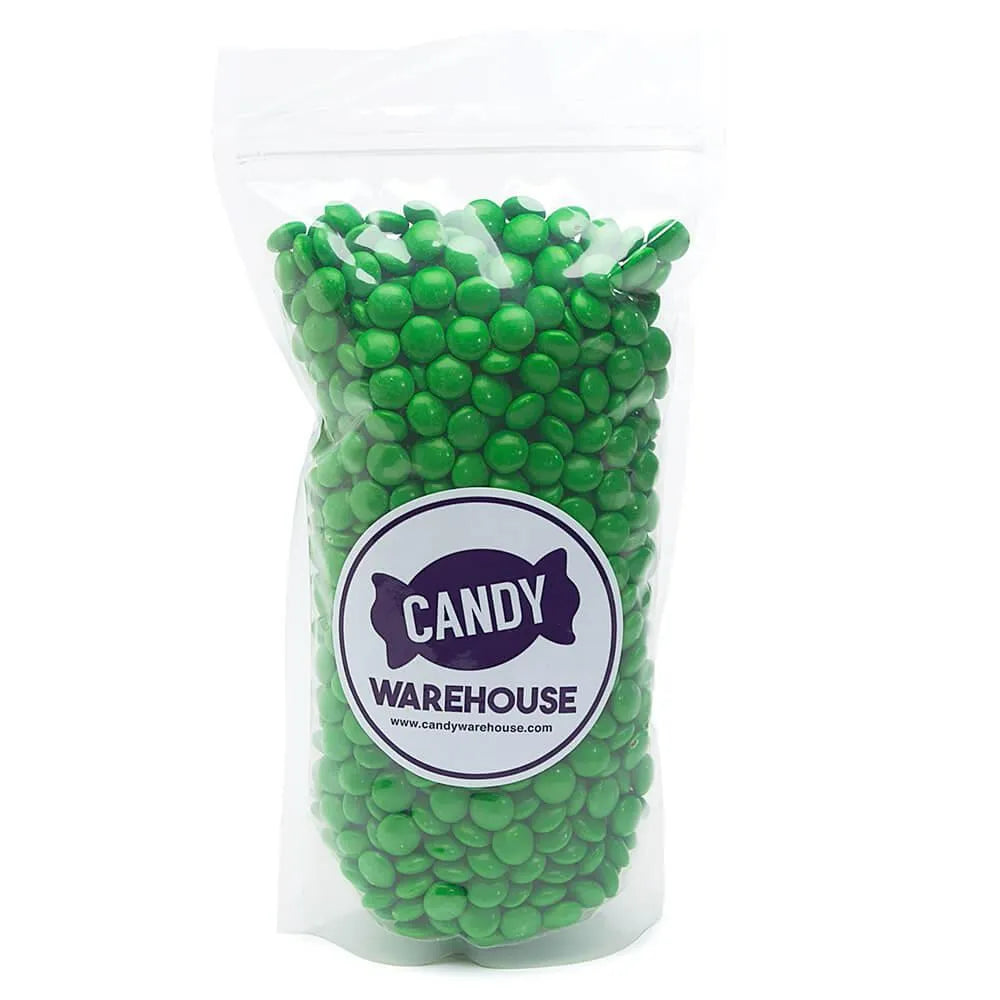 Milk Chocolate Gems - Green: 2LB Bag