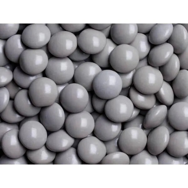 Milk Chocolate Gems - Silver Grey: 2LB Bag