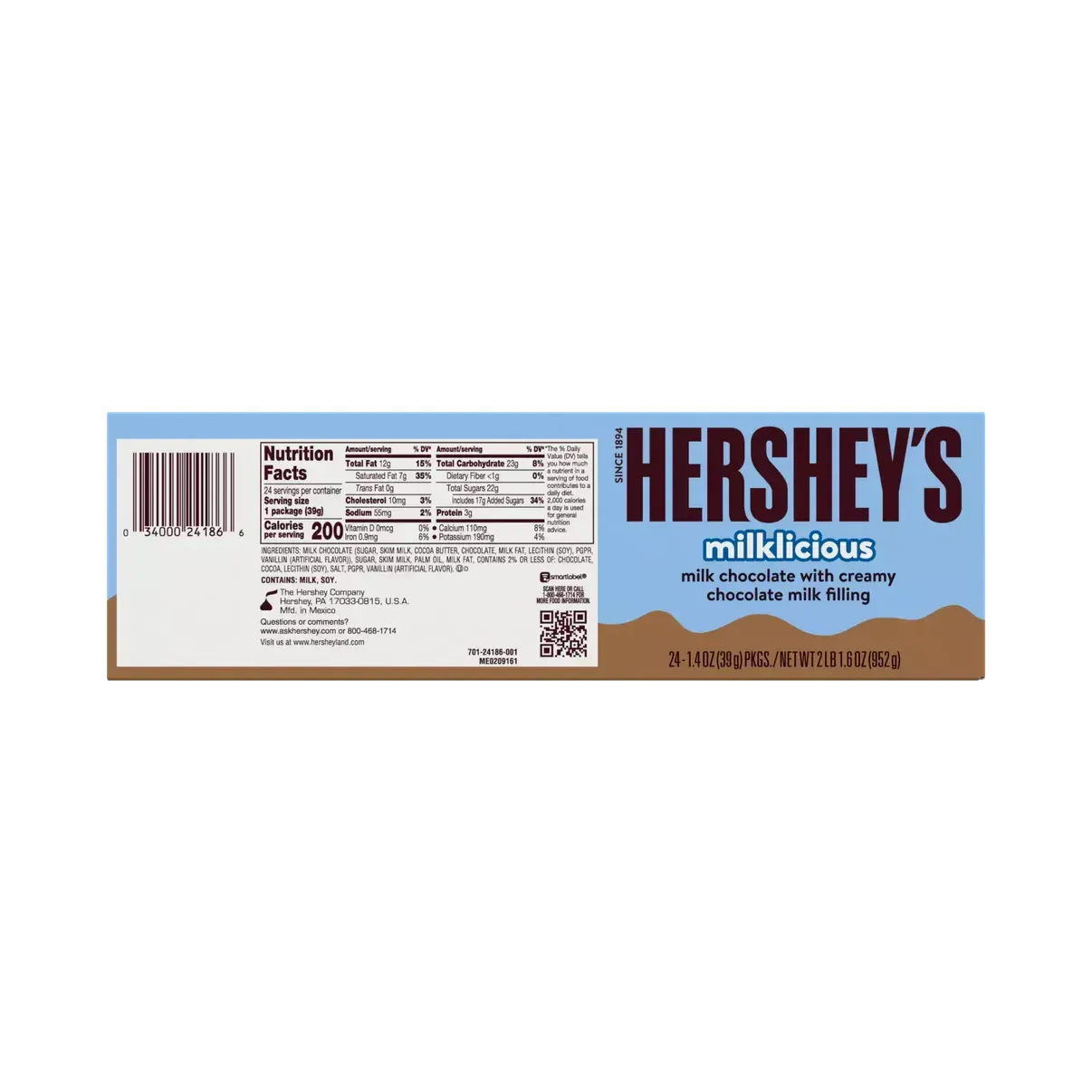 Hershey's Milklicious Milk Chocolate Bar: 24-Piece Box