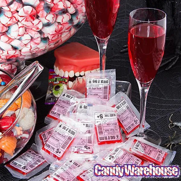 Mini Blood Bags Liquid Candy Pouches: 12-Piece Bag