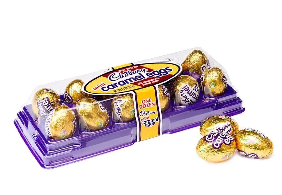 Mini Cadbury Caramel Filled Milk Chocolate Eggs: 12-Piece Tray