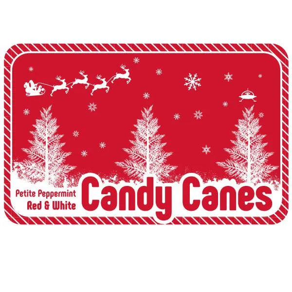 Mini Candy Canes - Red and White: 100-Piece Tub