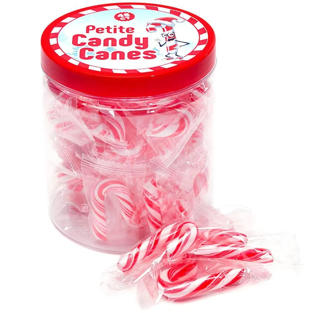 Mini Candy Canes - Red and White: 45-Piece Jar