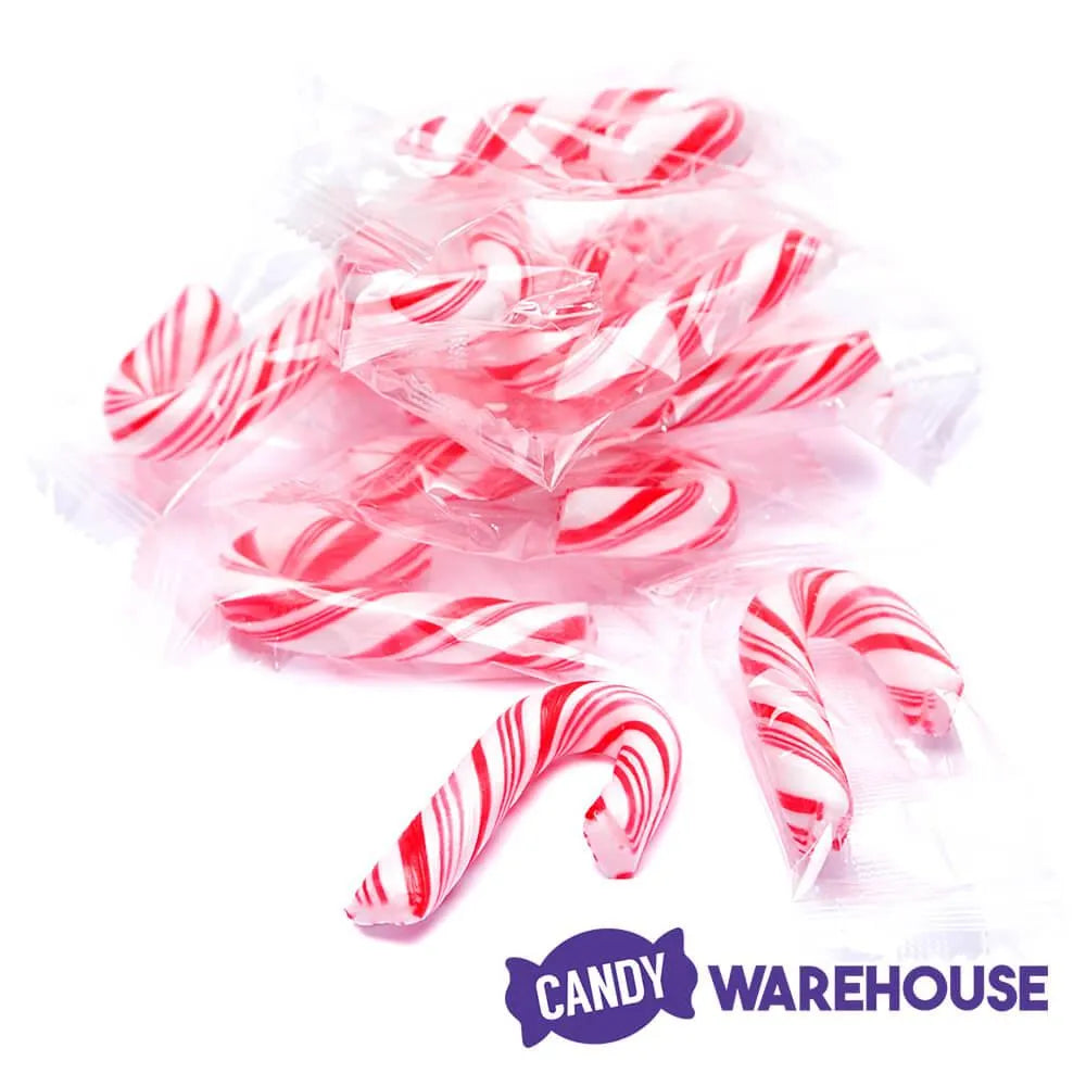 Mini Candy Canes - Red and White: 45-Piece Jar