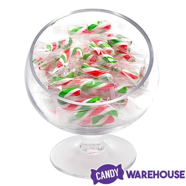 Mini Candy Canes - Red, Green, and White: 45-Piece Jar