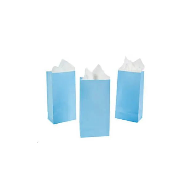 Mini Candy Treat Bags - Light Blue: 24-Piece Bag