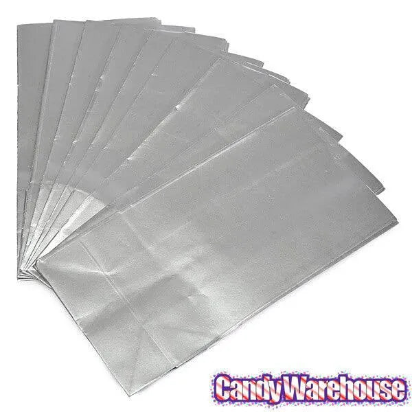 Mini Candy Treat Bags - Silver: 24-Piece Bag