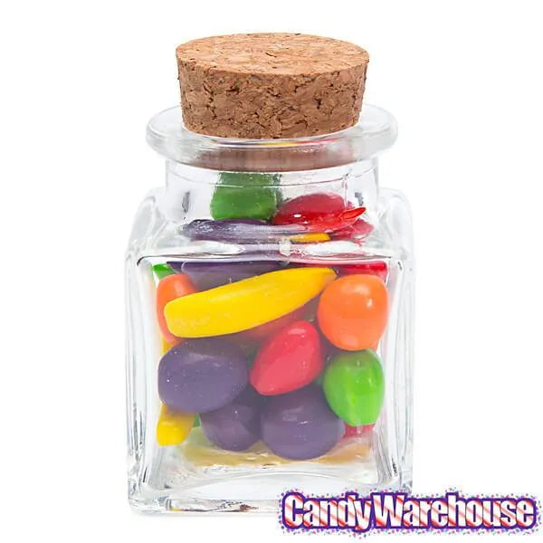 Mini Glass Favor Jars - 1.75-Ounce Square Jar with Cork Stopper: 12-Piece Set