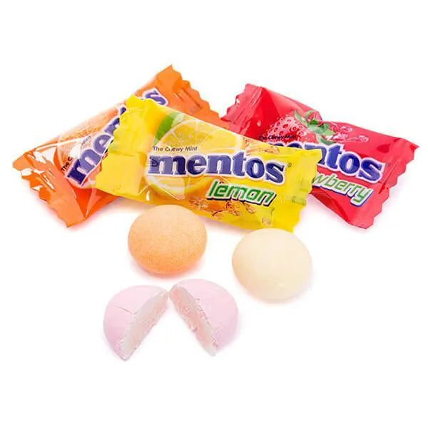 Mini Mentos Fruit Candy Single Packs: 1LB Bag