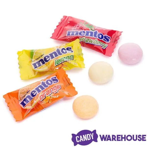 Mini Mentos Fruit Candy Single Packs: 1LB Bag