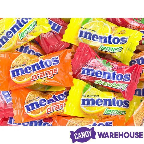 Mini Mentos Fruit Candy Single Packs: 1LB Bag