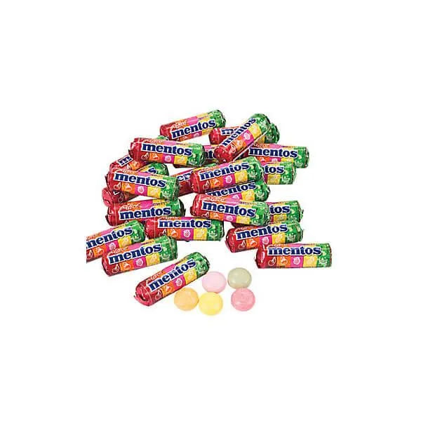 Mini Mentos Rainbow Candy Rolls: 100-Piece Tub