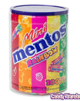 Mini Mentos Rainbow Candy Rolls: 100-Piece Tub