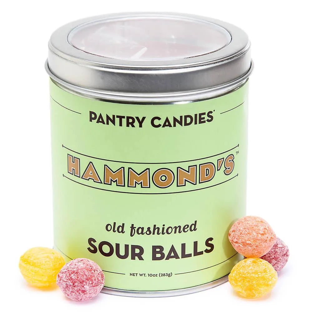 Mini Sour Fruit Balls Hard Candy: 10-Ounce Tin