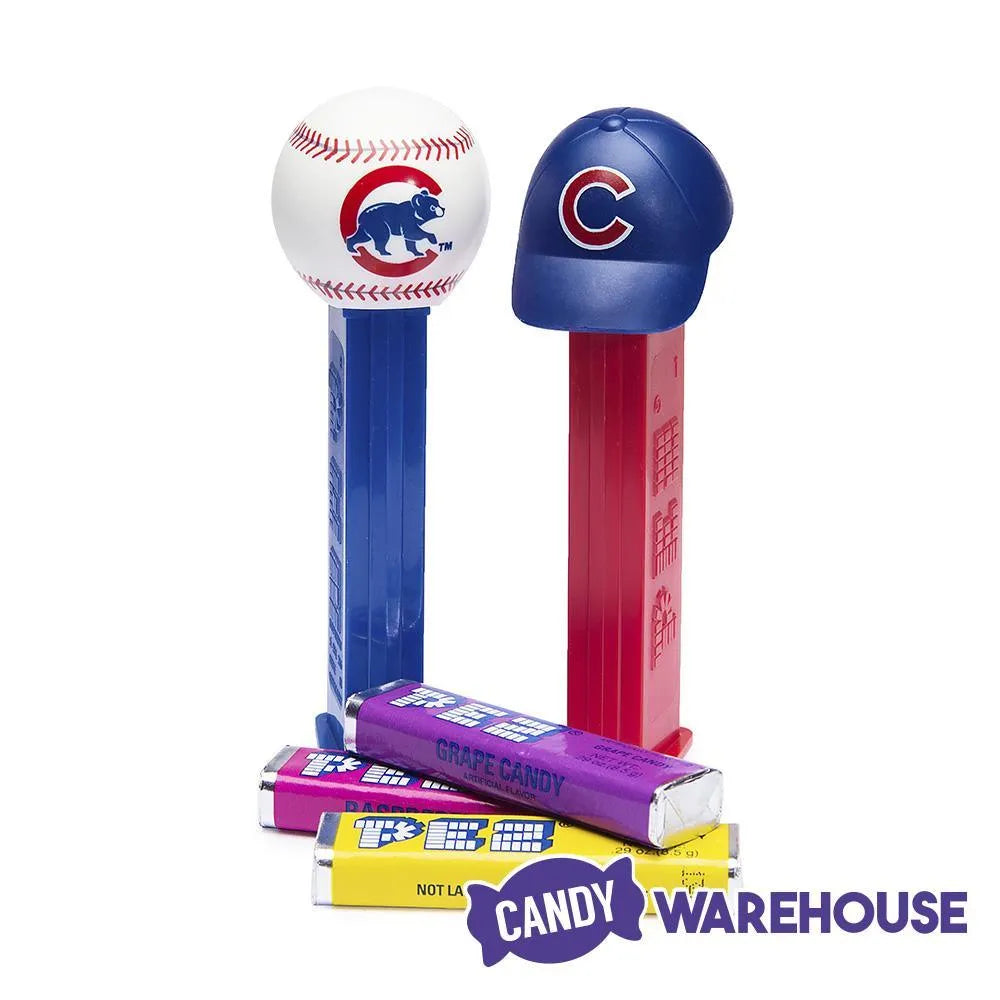 MLB Team Baseball PEZ Candy Packs - Chicago Cubs: 12-Piece Box