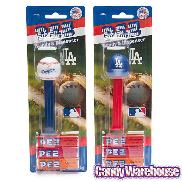 MLB Team Baseball PEZ Candy Packs - Los Angeles Dodgers: 12-Piece Box