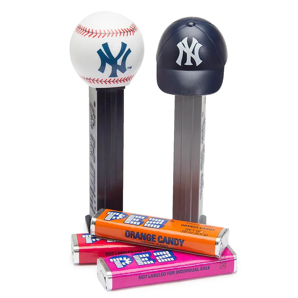 MLB Team Baseball PEZ Candy Packs - New York Yankees: 12-Piece Box