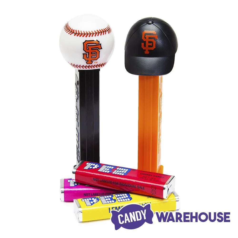 MLB Team Baseball PEZ Candy Packs - San Francisco Giants: 12-Piece Box