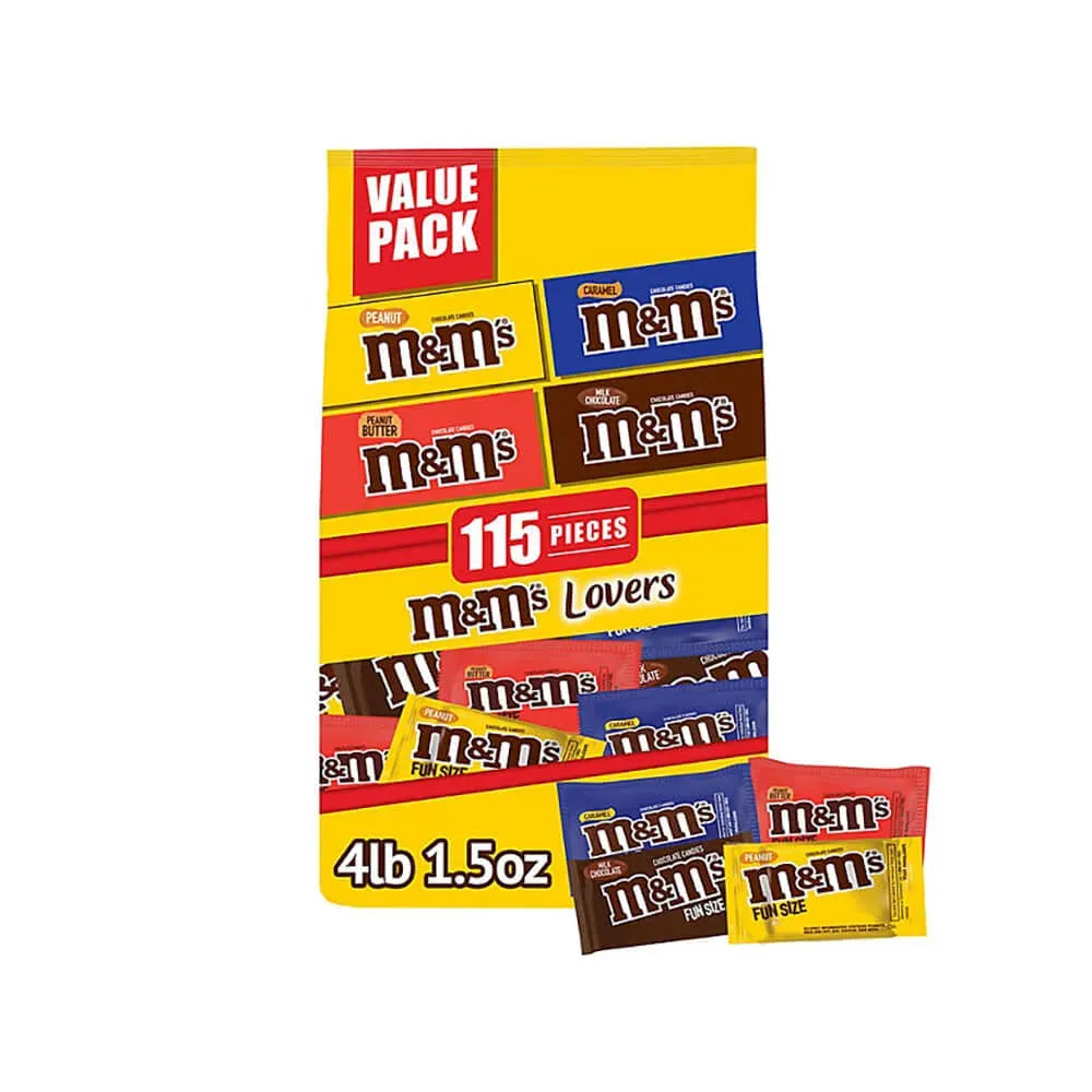 M&M's Candy Fun Size Packs: 115-Piece Bag