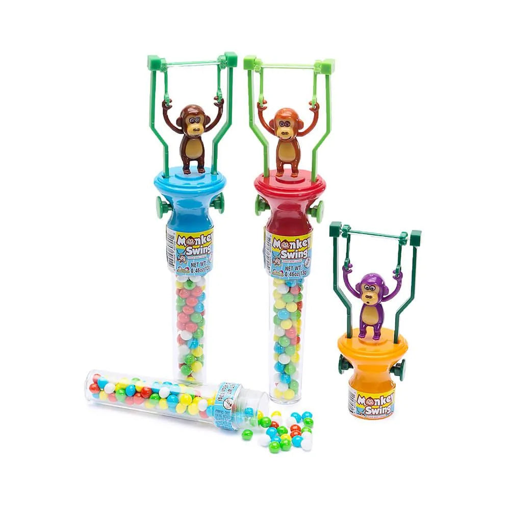 Monkey Swing Toys with Candy: 12-Piece Box